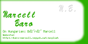 marcell baro business card
